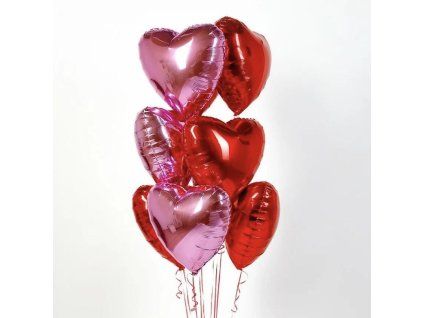 ️🩷 Pink and Red Heart Balloons