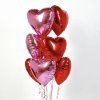 ️🩷 Pink and Red Heart Balloons