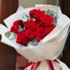♥️ 11 Red Roses + Eucalyptus
