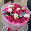 💖 9 Pink Roses + Eustoma