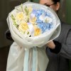 🦋 Blue Hydrangea + Roses