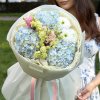 💙 Blue Hydrangea + Eustoma
