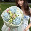 💙 Blue Hydrangea + Eustoma