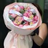 🌼 Pink Peony Roses + Daisy