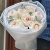 🦢 7 White Roses + Eucalyptus
