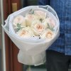 🦢 7 White Roses + Eucalyptus